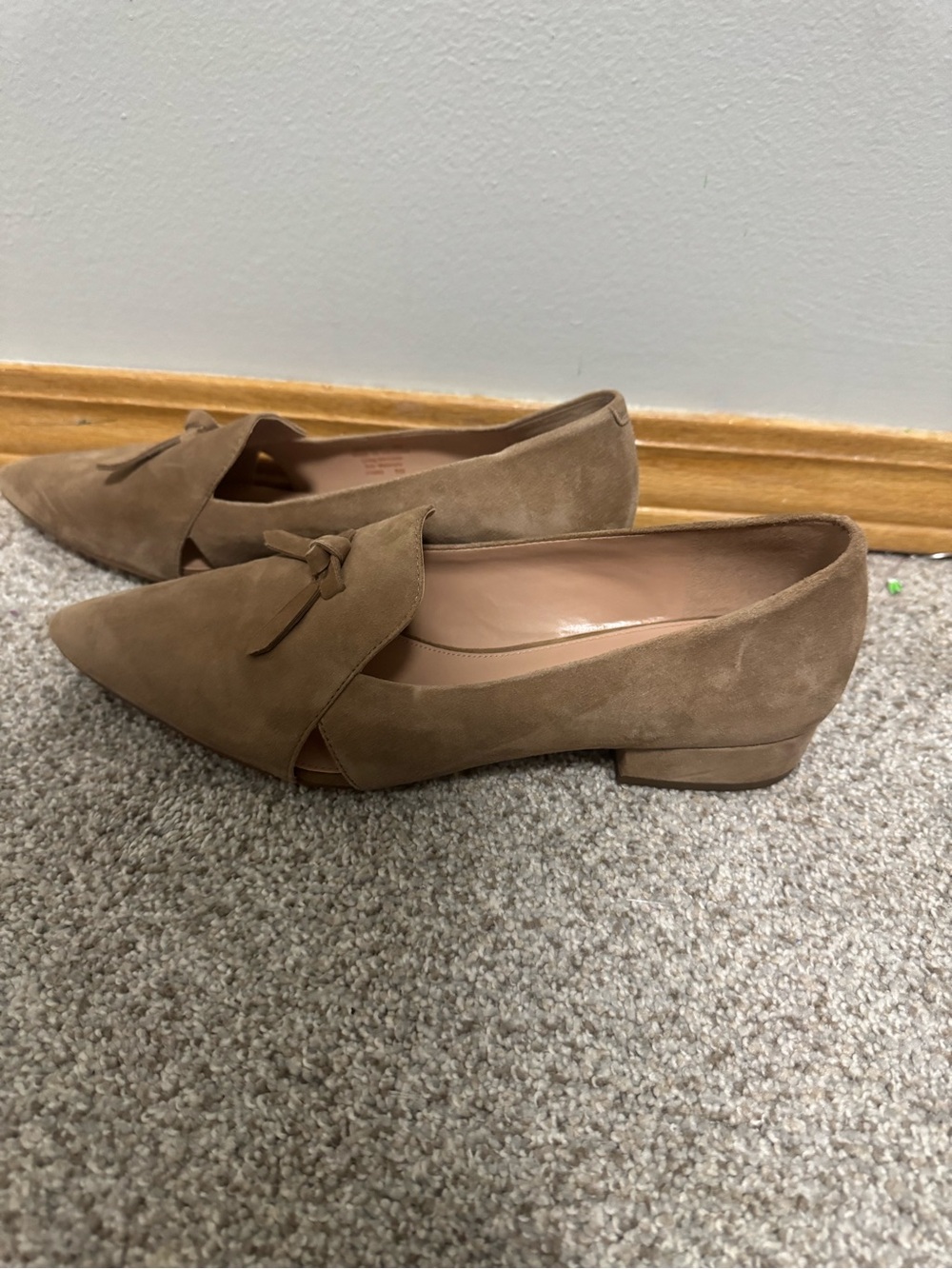 Cole Haan Womens Viola Skimmer Faux Suede Pointed Toe Loafers - Picture 5 of 9